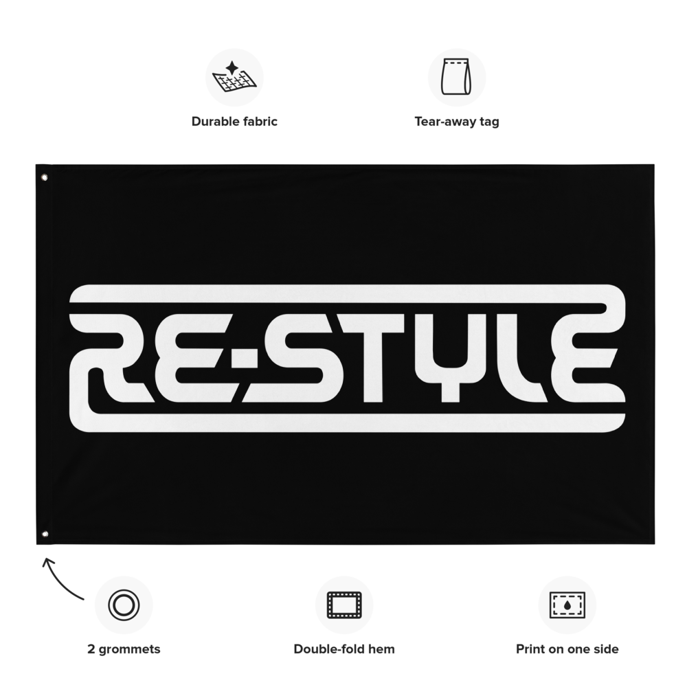 Re-Style Flag in Black