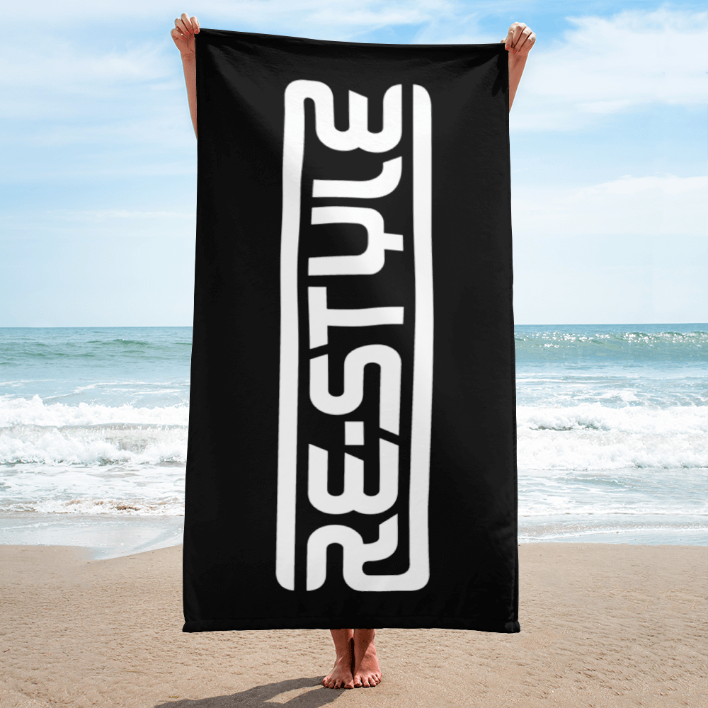 Re-Style Beach Towel in Black