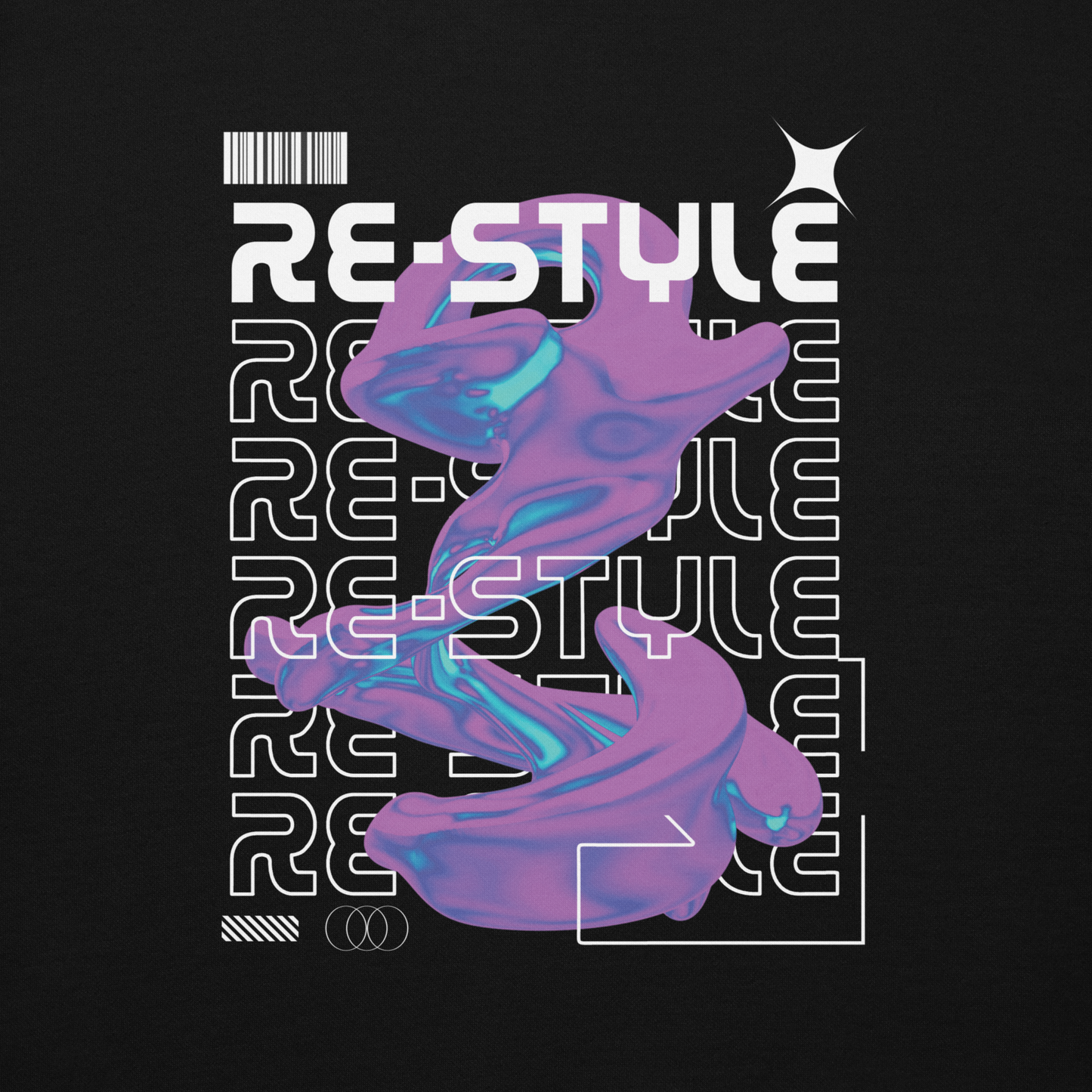 Re-Style Hoodie !ndigo Splash